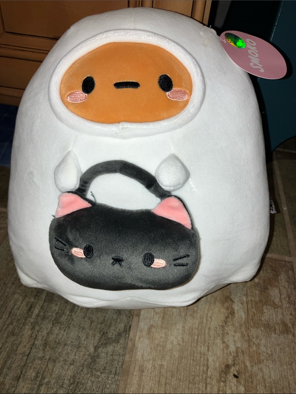 SMOKO 12” Inch GHOST CAT TAYTO Mochi Plush Potato Halloween Costume RARE New